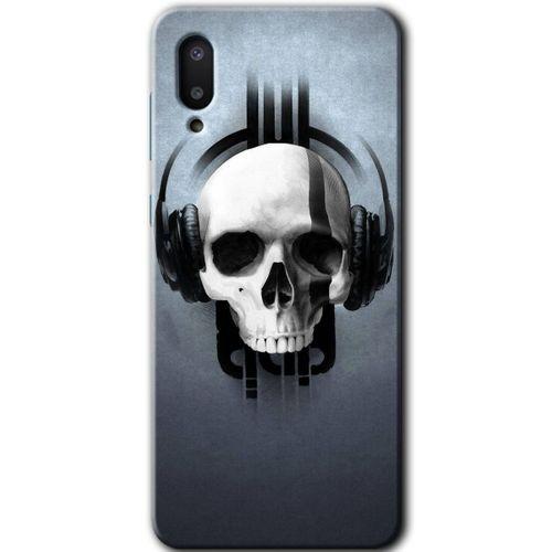 Potkal Hediye Fabrikası Samsung Galaxy A02 Kılıf HD Desen Baskılı Arka Kapak - Müzik Kurukafa