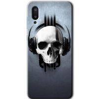 Potkal Hediye Fabrikası Samsung Galaxy A02 Kılıf HD Desen Baskılı Arka Kapak - Müzik Kurukafa