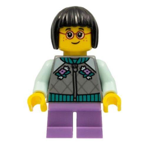 Lego Minifigür Child Girl Flat Silver Jacket hol262