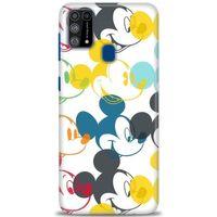 Samsung Galaxy M31 Kılıf HD Baskılı Kılıf - Renkli Mickey Mouse + Tam Ekran Koruyucu