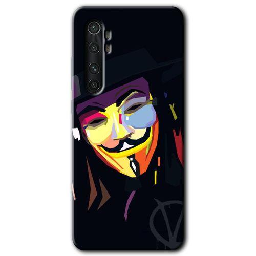 Potkal Hediye Fabrikası Xiaomi Mi Note 10 Lite Kılıf HD Desen Baskılı Arka Kapak - Vendetta