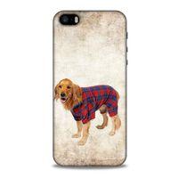 Apple Iphone 5S Kılıf Köpek Kıyafetleri (47) Crystal Flex Kılıf Golden Gömlek