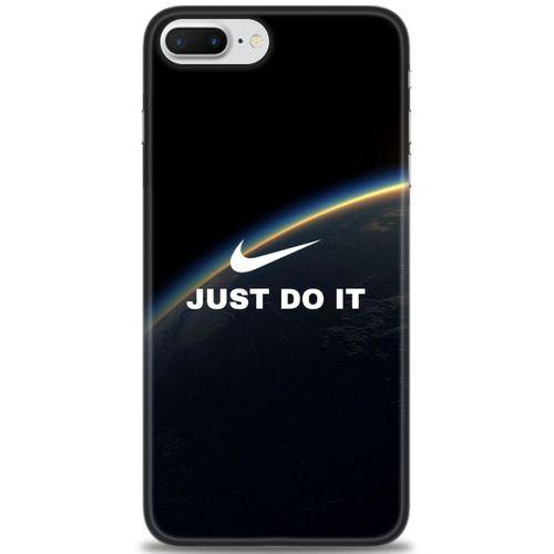 iPhone 8 Plus Kılıf HD Baskılı Kılıf - Nike Dünya + Tam Ekran Koruyucu