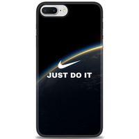 iPhone 8 Plus Kılıf HD Baskılı Kılıf - Nike Dünya + Tam Ekran Koruyucu