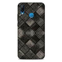 Huawei P20 Lite Kılıf Patchwork (25) Antişok Kapak Siyah Gri