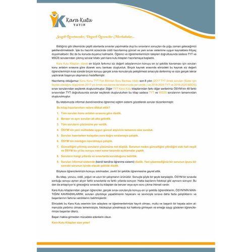 2026 YKS-TYT FEN Bilimleri Karakutu ÖSYM Çıkmış Soru Bankası Dijital Çözümlü Konu Konu Son 8 Yıl