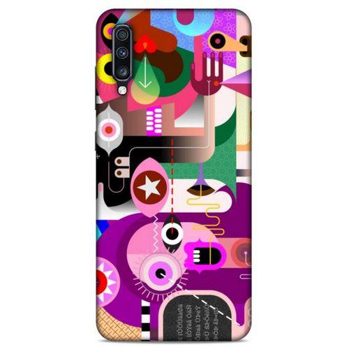 Lopard Samsung Galaxy A70s Uyumlu Kılıf Soyut Sanat (22) Desenli Tam Koruma Kılıfı