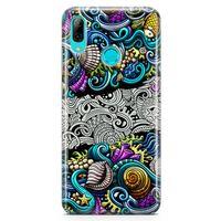Huawei Y9 2019 Kılıf Deniz Mahsulleri Doodle Arka Kapak Koruma Desenli Full Koruyucu