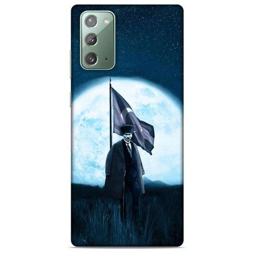 Samsung Galaxy Note 20 Kılıf Atatürk (45) Liquid Air Kılıf Ay Işığı
