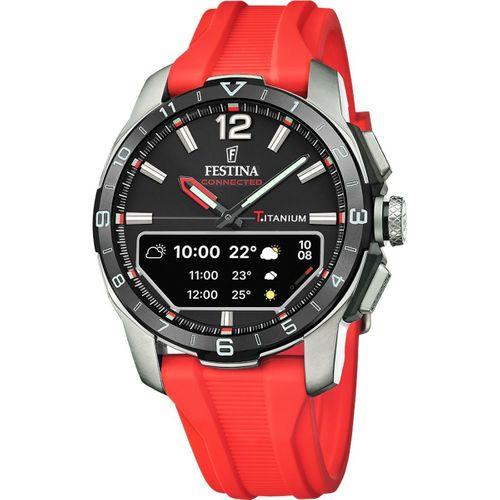 Festina F23000/C Connected Quartz Analog/Dijital Silikon Kırmızı Safir Cam 44 mm Erkek Kol Saati