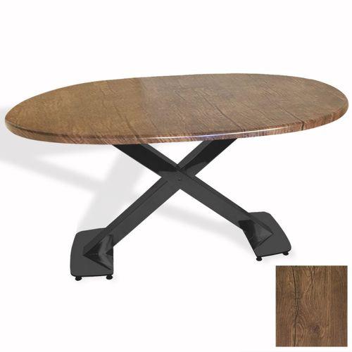 Dockers İks Masa ESB Oval (94x146 - Werzalit, Allzalit yada Wermodin Tabla) - Rustic Dark