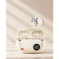 Zarif Tasarımlı Kablosuz Bluetooth Kulaklık Uzun Pil Ömrü 2 Kurdele Küpe Hediyeli