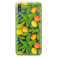 Samsung Galaxy M10 Kılıf Mango Çiçekleri Arka Kapak Koruma Desenli Full Koruyucu