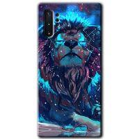 Galaxy Note 10 Plus Kılıf HD Desen Baskılı Arka Kapak - Neon Aslan
