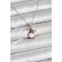 316L Çelik Zincir Gümüş Renk Yılbaşı Teması Kadın Kolye