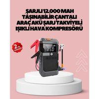 Araç İçin 4 Fonksiyonlu Akü Takviye Ve Lastik Şişirme Cihazı