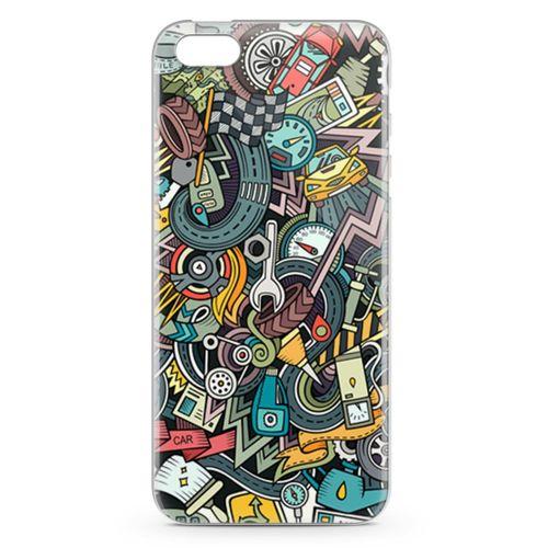 Apple iPhone 5 Kılıf Driver Doodle Arka Kapak Koruma Desenli Full Koruyucu