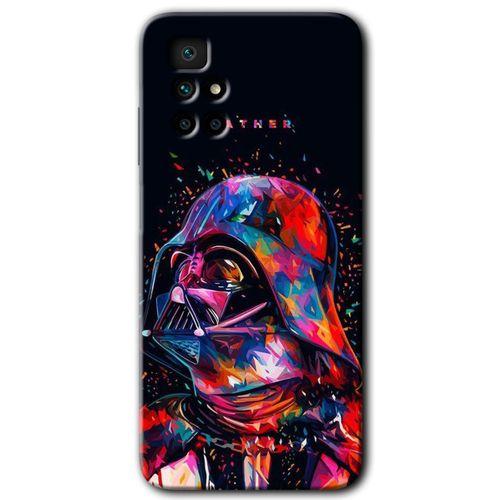 Xiaomi Redmi 10 Kılıf HD Desen Baskılı Arka Kapak + Temperli Cam - Father Vader