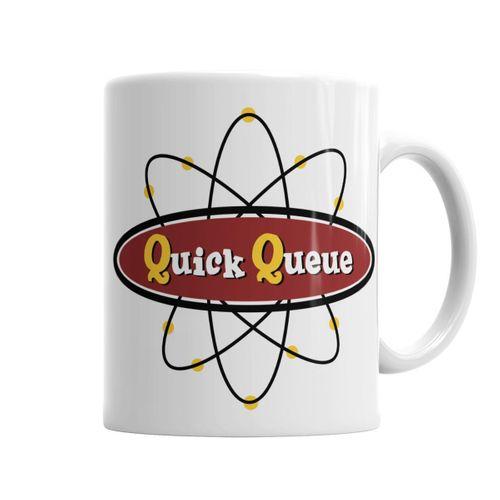 Atomic Symbol Quck Queue Logo Kupa Bardak Porselen