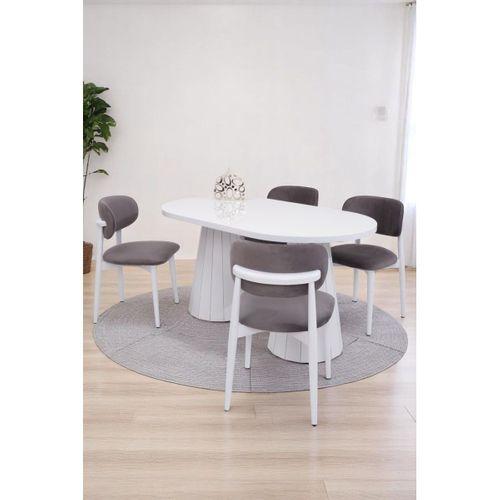 Bohem Norte Lak Panel Açılır Yemek Masa Sandalye Takımı 90x160cm