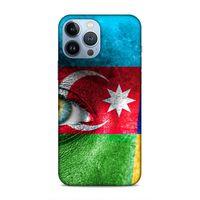 Apple iPhone 13 Pro Max Uyumlu Kılıf Azarbaijan (42) Rugged Armor Kılıf Göz Bayrak