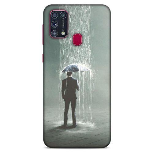 Samsung Galaxy M31 Kılıf Depresyon (49) Ultra Silikon Kılıf Sarı Yeşil