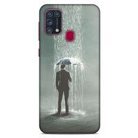 Samsung Galaxy M31 Kılıf Depresyon (49) Ultra Silikon Kılıf Sarı Yeşil