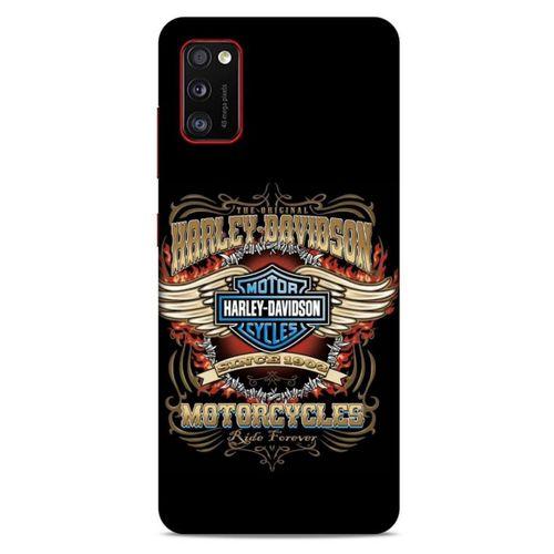 Samsung Galaxy A41 Uyumlu Kılıf Motorsiklet (6) Silikon Kılıf Harley Davidson