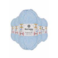 5 Adet Yumurcak Kadife El Örgü İpi Bebe Mavi K523