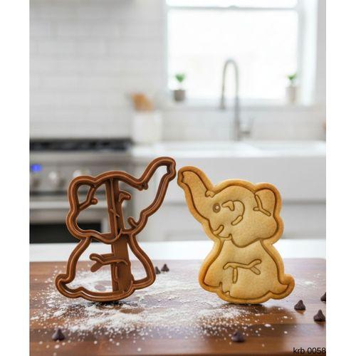 Yavru Fil Figürlü Kurabiye Kalıbı ve Hamur Kesici – Şeker Hamuru ve Oyun Hamuru İçin Tek Parça Kalıp
