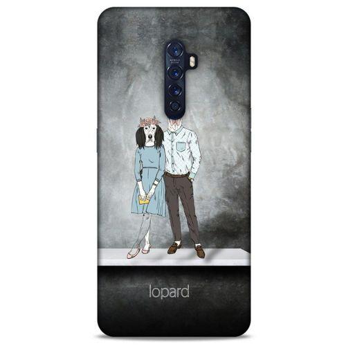 Oppo Reno 2 Kılıf FunnyMaX (46) Core Armor Kılıf Antrasit Köpek