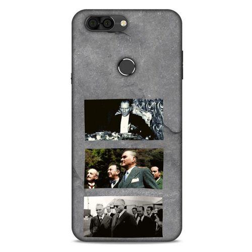 Vestel Venüs V6 Kılıf Atatürk (12) Koruyucu Silikon Gri