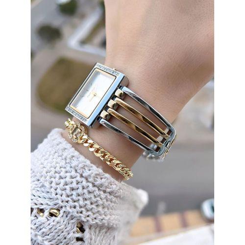 Ferrucci Kaburga Tasarım 2 Yıl Garantili 3 Atm Suya Dayanıklı Kadın Kol Saati+Bileklik FC.L11441.3