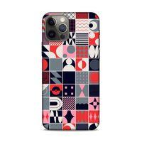 Apple iPhone 12 Pro Uyumlu Kılıf Insomnia (26) Tpu Silikon Kılıf Kırmızı Krem