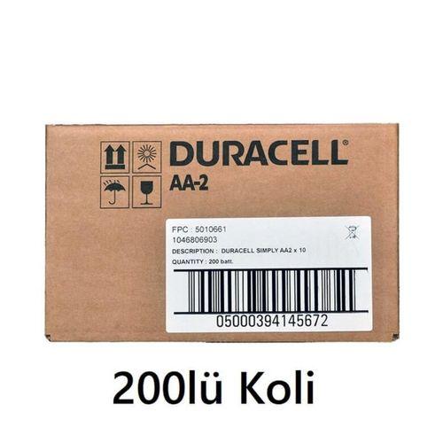 200 Adet Duracell AA Alkalin Kalem Pil Toptan Satış