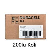 200 Adet Duracell AA Alkalin Kalem Pil Toptan Satış