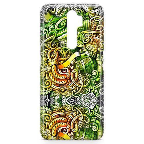 Oppo A5 2020 Kılıf Gece Yaşamı Doodle Arka Kapak Koruma Desenli Full Koruyucu
