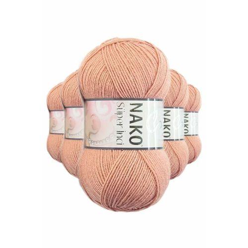 5 Adet Süper İnci El Örgü İpi 100 gr Badem İçi 11071