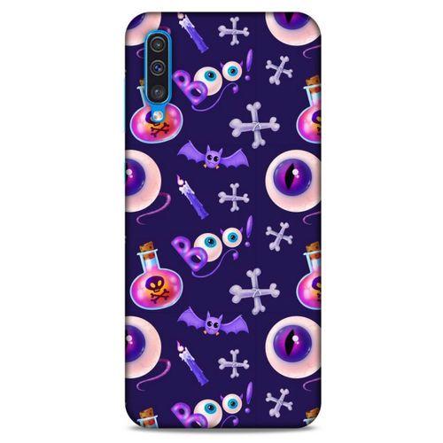 Samsung Galaxy A50 Uyumlu Kılıf Mor Delisi (21) Koruyucu Kapak Göz