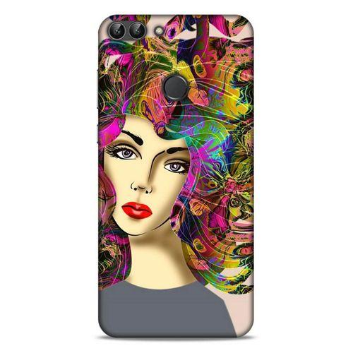 Lopard Huawei Psmart Uyumlu Kılıf Sürreal Yüzler ♀ (40) Fit Silikon Kılıf Desenli
