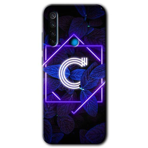 Xiaomi Redmi Note 8 HD Baskılı Kılıf + 9D Tam Ekran Koruyucu - Dark Neon Yaprak Ç Harfi