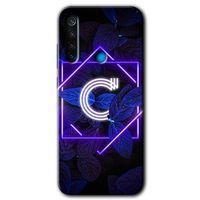 Xiaomi Redmi Note 8 HD Baskılı Kılıf + 9D Tam Ekran Koruyucu - Dark Neon Yaprak Ç Harfi