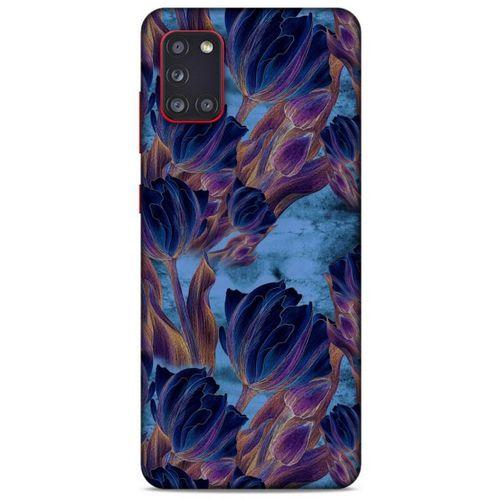 Samsung Galaxy A31 Uyumlu Kılıf Mavi Delisi (49) Ultra Silikon Kılıf Lale