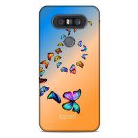LG K41S - K51S Kılıf Kelebek Etkisi (49) Ultra Silikon Kılıf Şeker Pembe Mavi