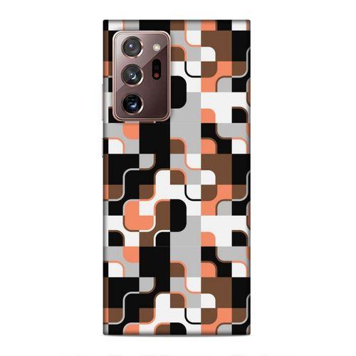 Samsung Galaxy Note 20 Ultra Uyumlu Kılıf Insomnia (47) Crystal Flex Kılıf Siyah Portakal