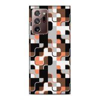 Samsung Galaxy Note 20 Ultra Uyumlu Kılıf Insomnia (47) Crystal Flex Kılıf Siyah Portakal