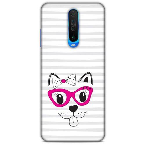 Lopard Xiaomi Redmi K30 Uyumlu Kılıf Kediler (16) Kalın Kılıf Fuşya Gözlük