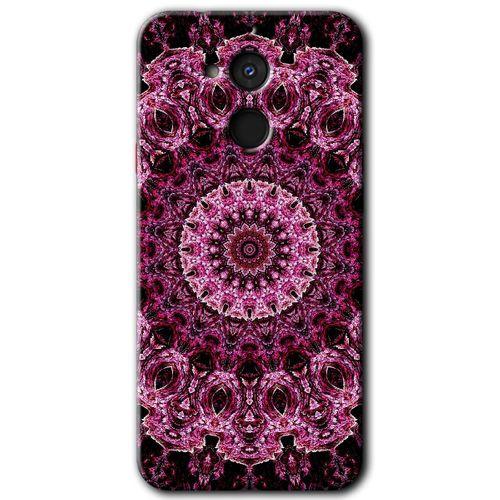 MRCİLETİSİM General Mobile GM 8 Kılıf HD Desen Baskılı Arka Kapak + Temperli Cam - Mandala Patterns Kaleidoscope