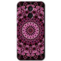 MRCİLETİSİM General Mobile GM 8 Kılıf HD Desen Baskılı Arka Kapak + Temperli Cam - Mandala Patterns Kaleidoscope