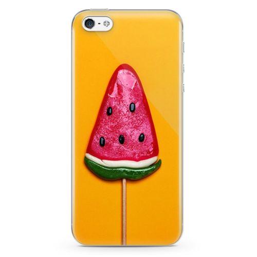 Apple iPhone 5 Kılıf Karpuz Şekeri Arka Kapak Koruma Desenli Full Koruyucu